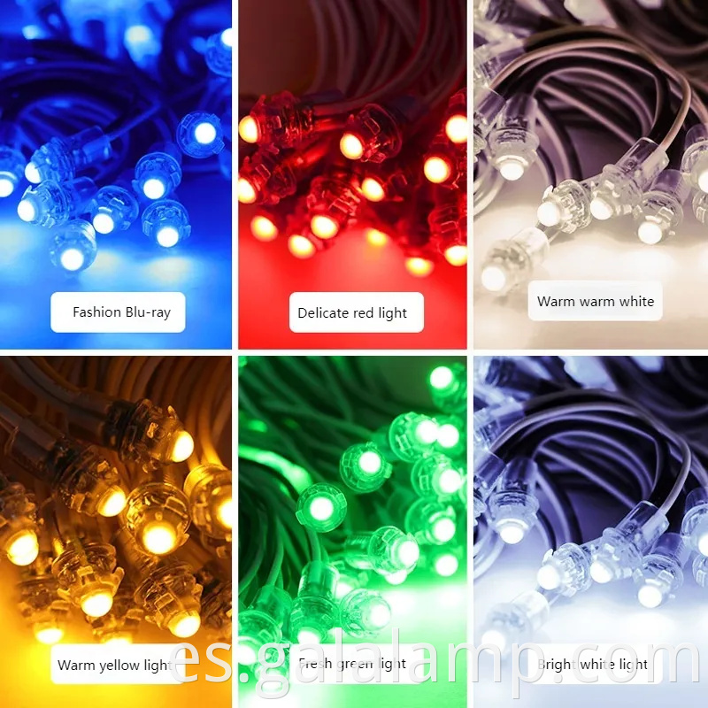 Luces de cuerda LED de píxeles impermeables para la decoración al aire libre